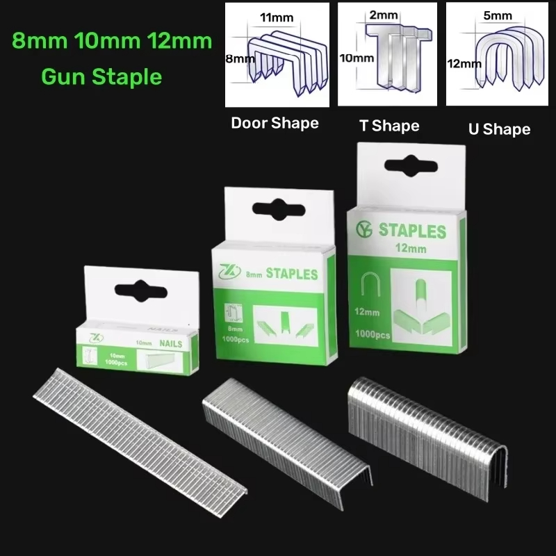 Stapler Heavy Duty - 1000PC U/T/Türförmige Heftklammern Brad Nails 8/10/12mm