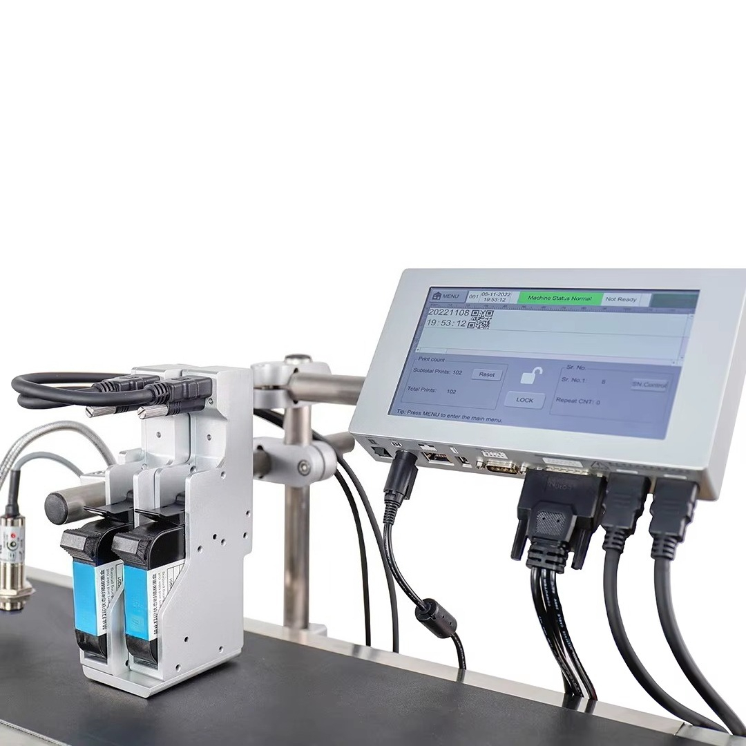Barcode Printer - Online-Thermo-Tintenstrahldrucker für Barcode/Etikett/Logo/QR-Code/Datum/Chargennummer
