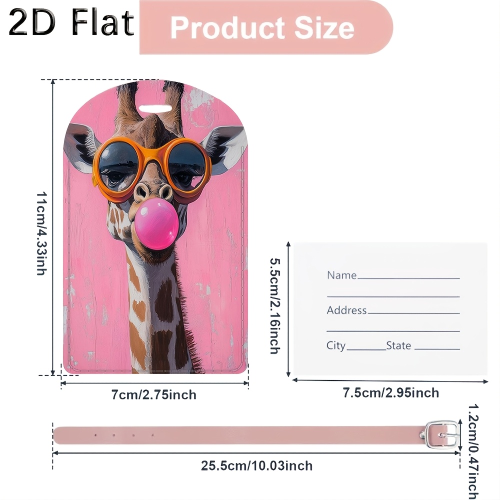 Niedlicher Giraffen-Gepäckanhä – Label Maker Bewertung und Preis