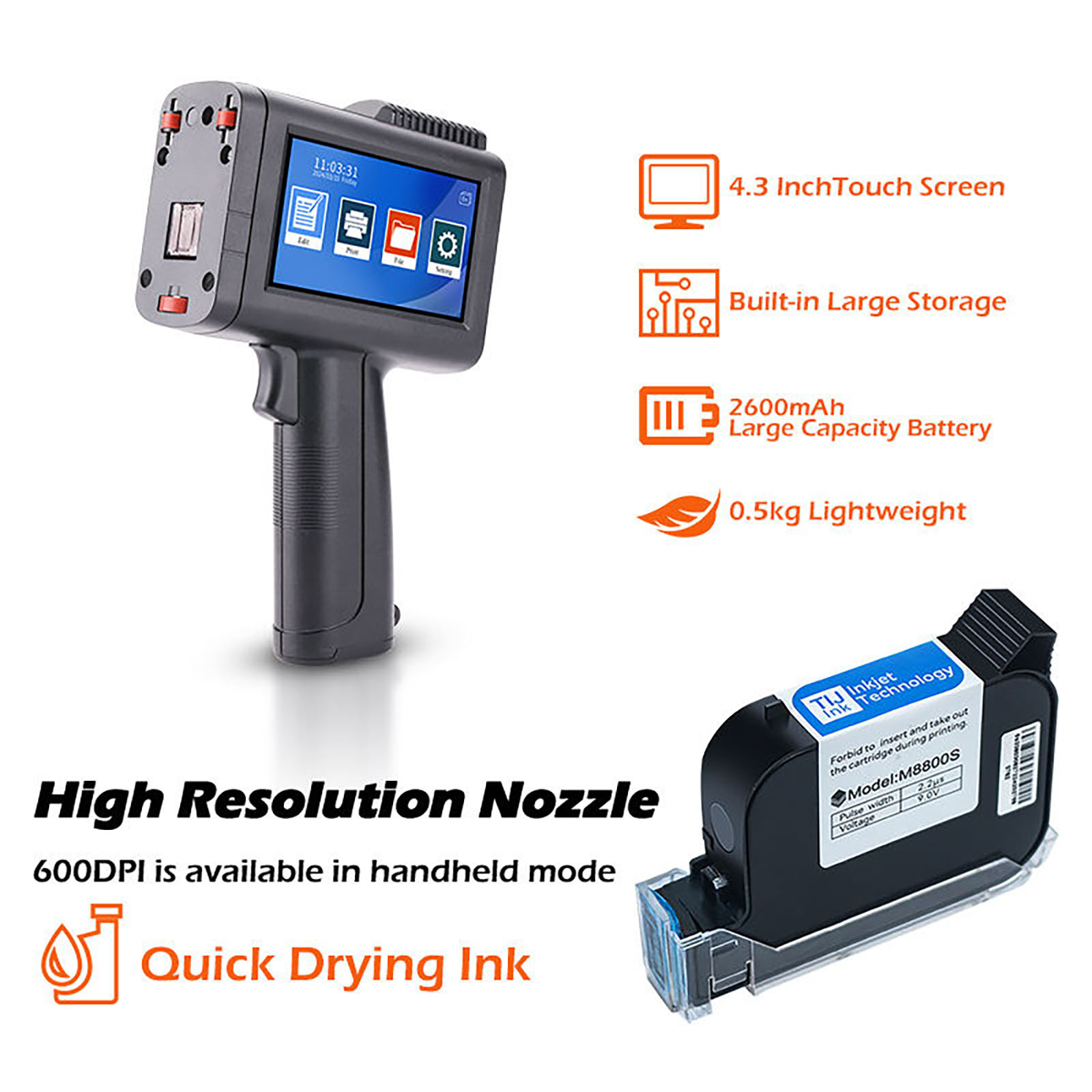 ZM-C13 12,7mm Handheld-Tintens – Barcode Printer Bewertung und Preis