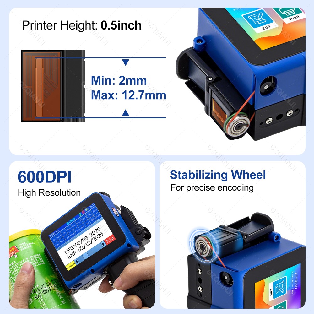 12,7 mm Etiketten-Tintenstrahl – Label Maker Bewertung und Preis